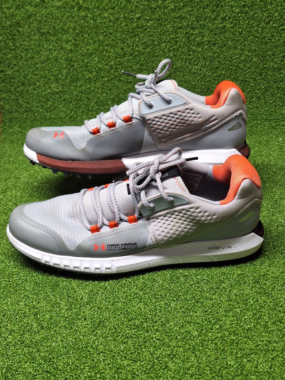 Under Armour Mens Sz 12 HOVR Forge RC Spikeless Golf Cleats 3024366-101 Mod Gray